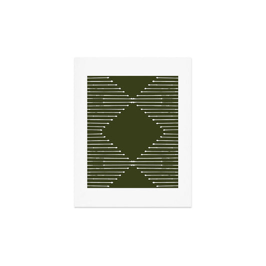 Geo (Olive Green) Art Print Gallery Image 2