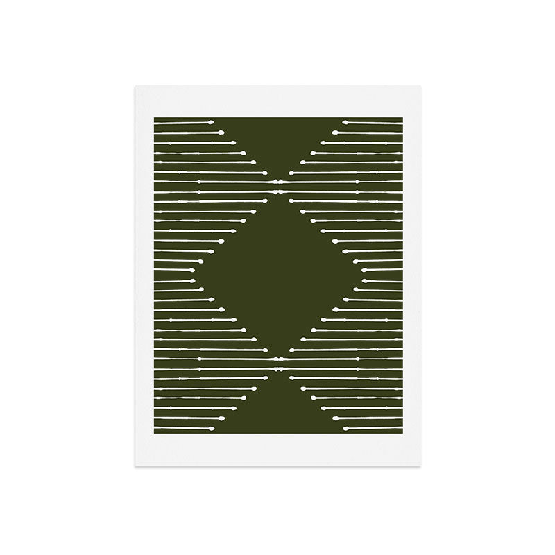 Geo (Olive Green) Art Print Gallery Image 5