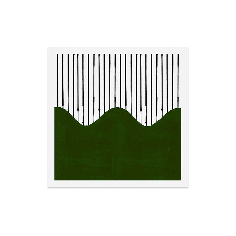lines and wave (green) Art Print Gallery Image 2