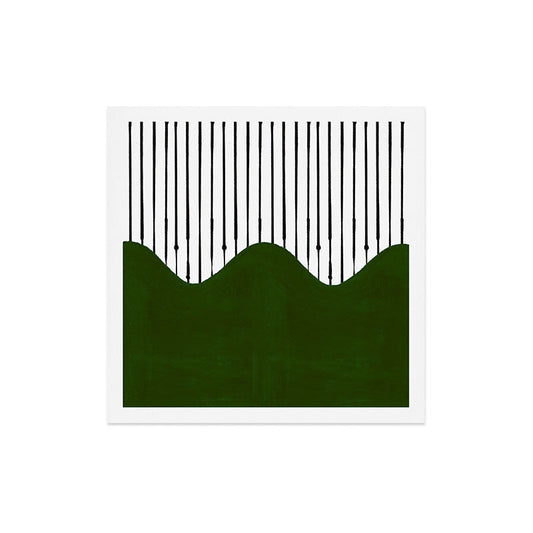 lines and wave (green) Art Print Gallery Image 2