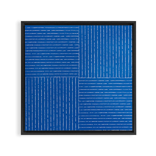 Lines III (Sapphire Blue) Framed Canvas Print Gallery Image 2