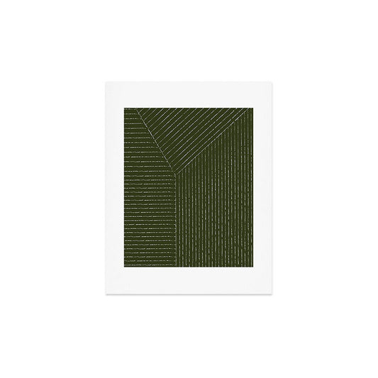 Lines (Olive Green) Art Print Gallery Image 2