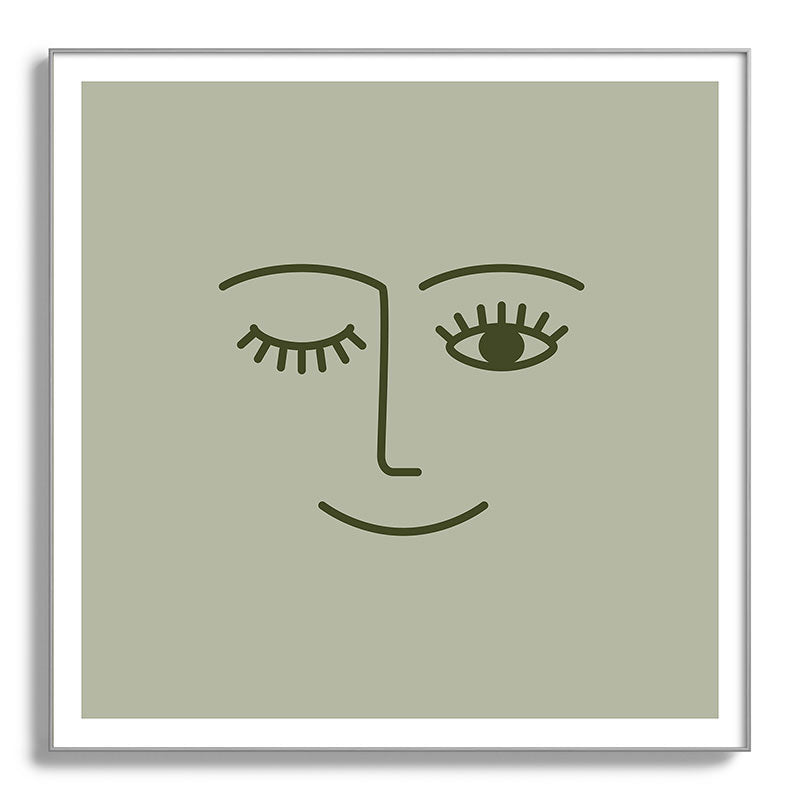 Wink (Green) Framed Art Print Gallery Image 41