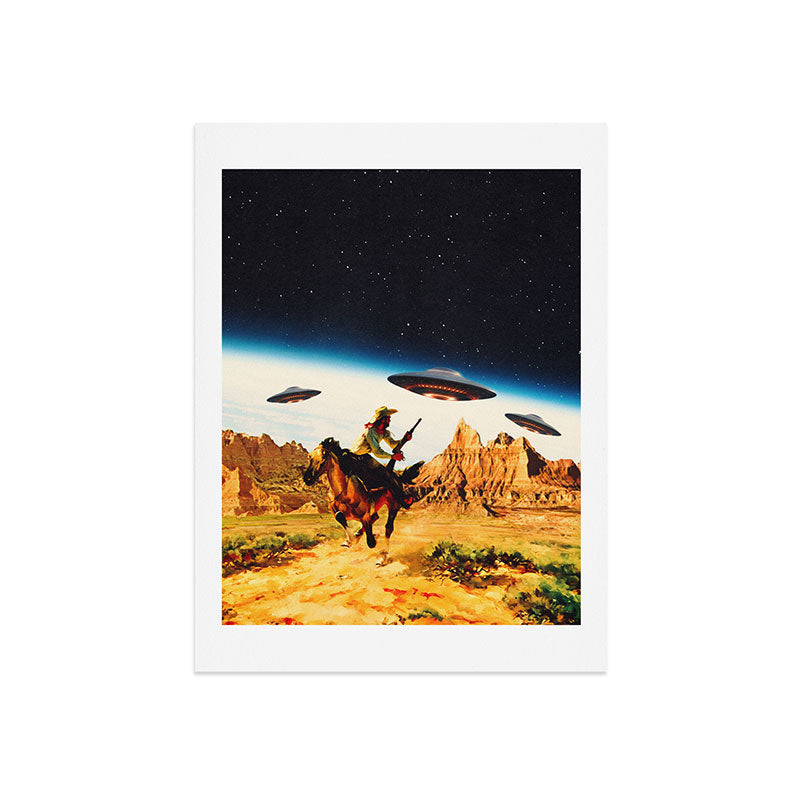 UFO Space Chase Art Print Gallery Image 7