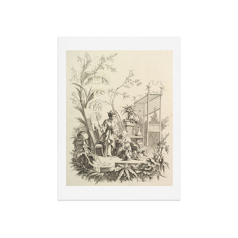 Grisaille Chinoiserie Art Print Gallery Image 7