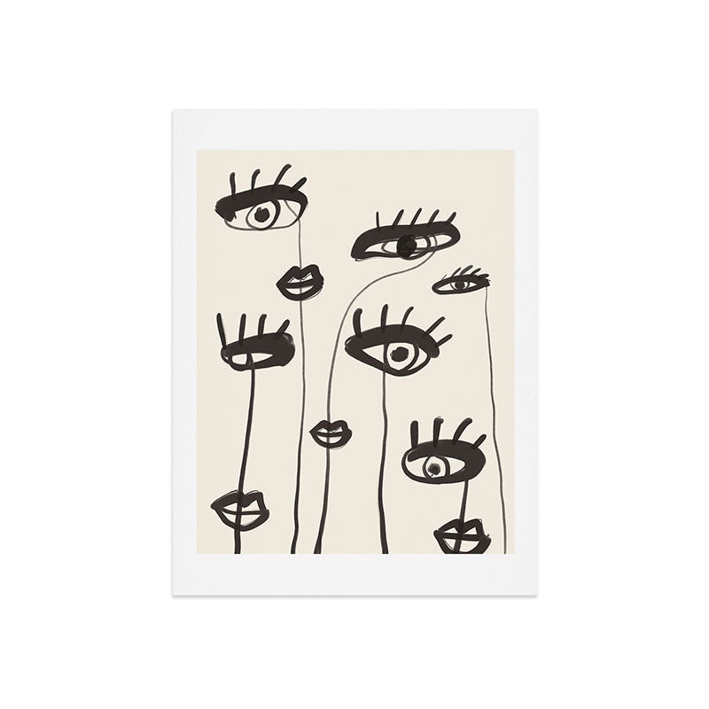 Abstract line art eyes 2 Art Print Gallery Image 7
