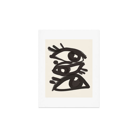 Abstract line art eyes 3 Art Print Gallery Image 2