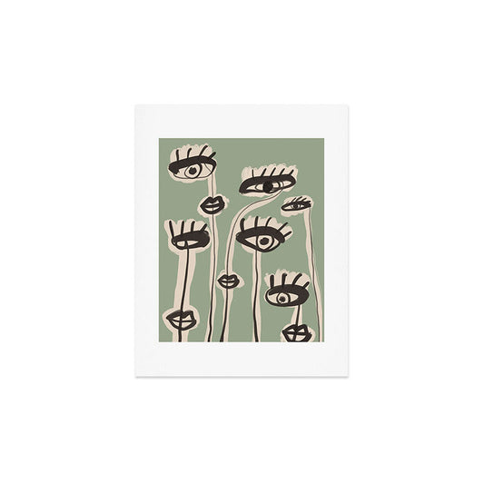 Abstract line art eyes 7 Art Print Gallery Image 2