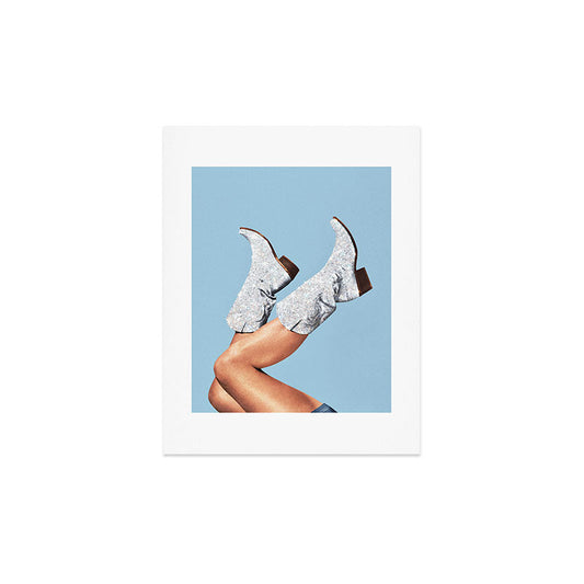 These Boots - Glitter Blue II Art Print Gallery Image 2