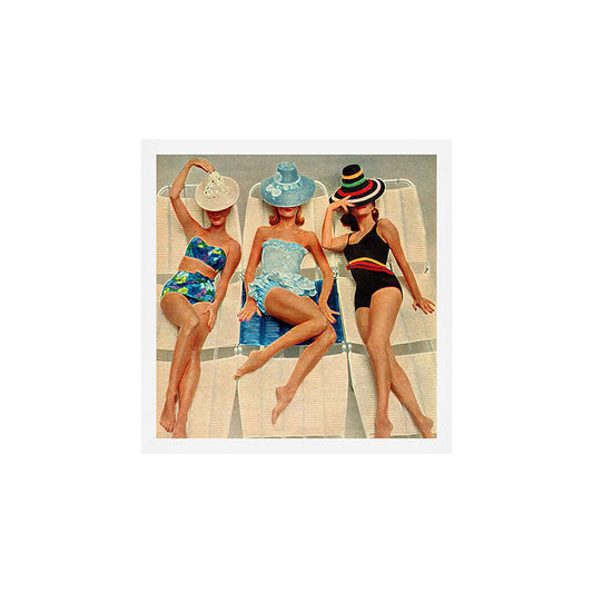 Retro Sunbathers Art Print Gallery Image 2