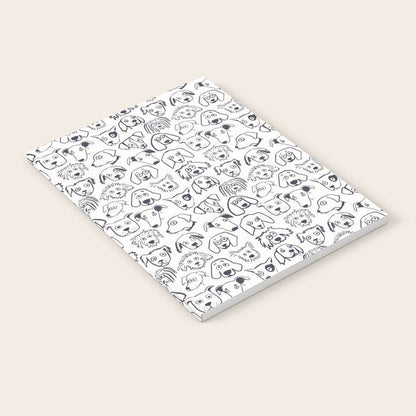 Lots of dogs doggy faces pattern Notebook Gallery Image 1