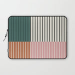 Color Block Line Abstract V Colorful Retro Laptop Sleeve Gallery Image 1