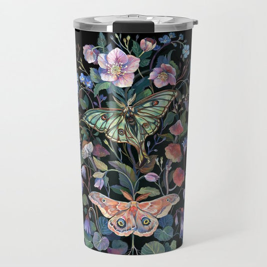 Moon Moth Mushroom Travel Mug Gallery Image 1