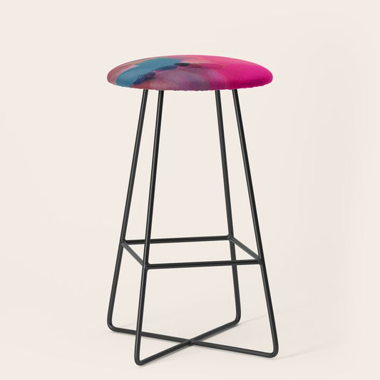 PINK abstract landscape Stool Gallery Image 1