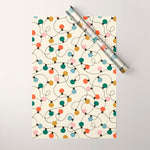 Vintage christmas lights art pattern Wrapping Paper Gallery Image 1