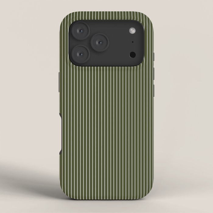 Lines #6 (Olive Green) iPhone Case Gallery Image 3