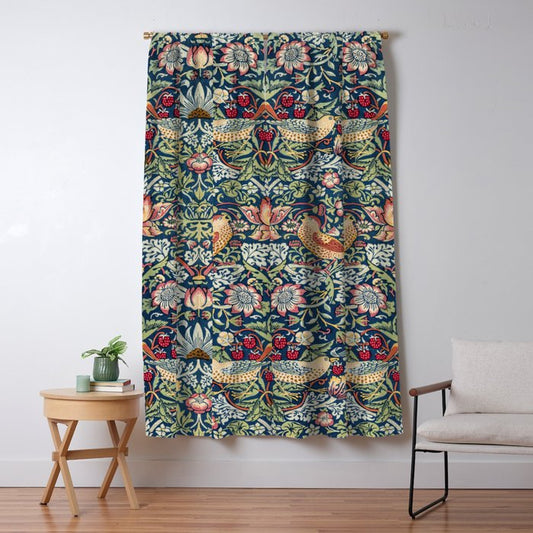 Strawberry Thief by William Morris Window Curtain Gallery Image 1