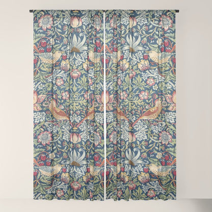 Strawberry Thief by William Morris Window Curtain Gallery Image 18