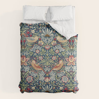 Strawberry Thief by William Morris Duvet Cover Gallery Image 1