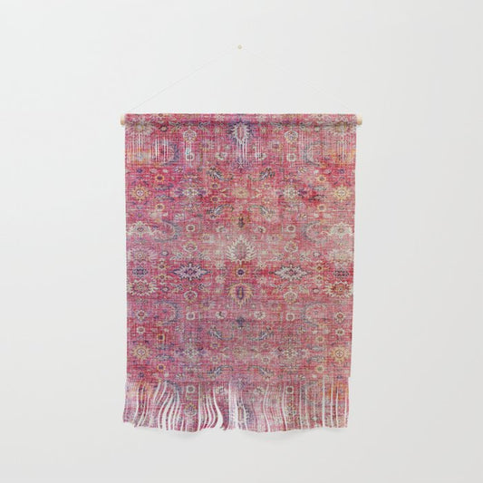 Pink Vintage Antique Oriental Traditional Moroccan Original Artwork Wall Hanging Gallery Image 1