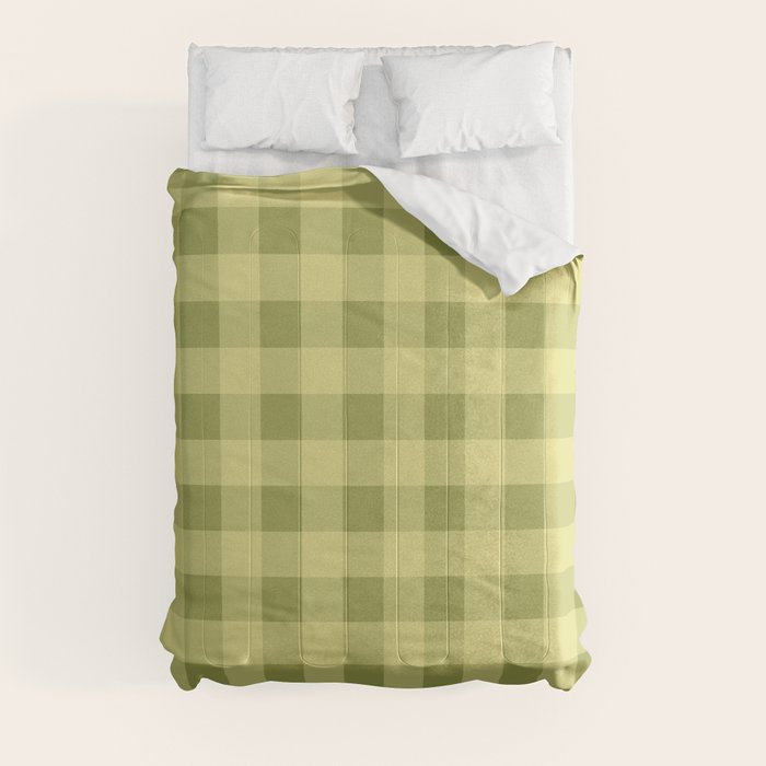 Gingham Large Lime Green Comforter Gallery Image 3