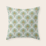 Vintage summer palm tree art pattern Throw Pillow Gallery Image 1