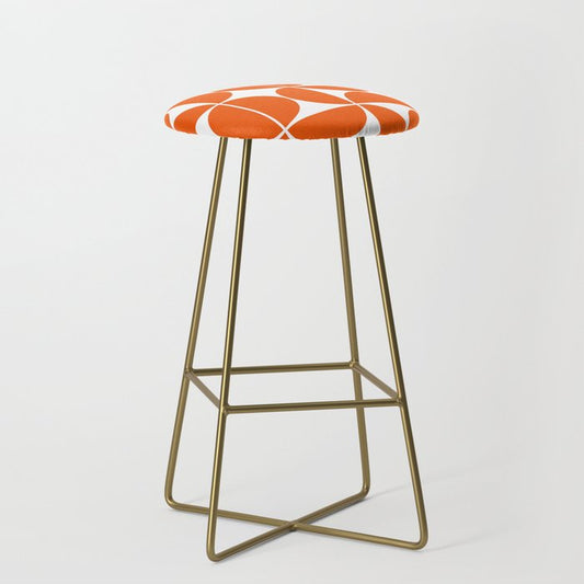 Mid Century Modern Geometric 04 Orange Stool Gallery Image 2
