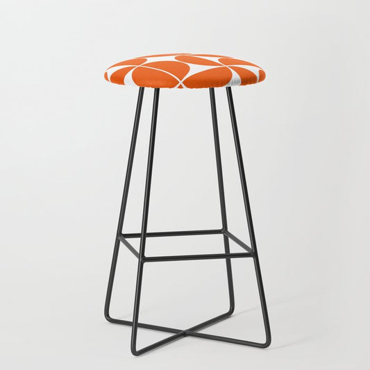 Mid Century Modern Geometric 04 Orange Stool Gallery Image 1