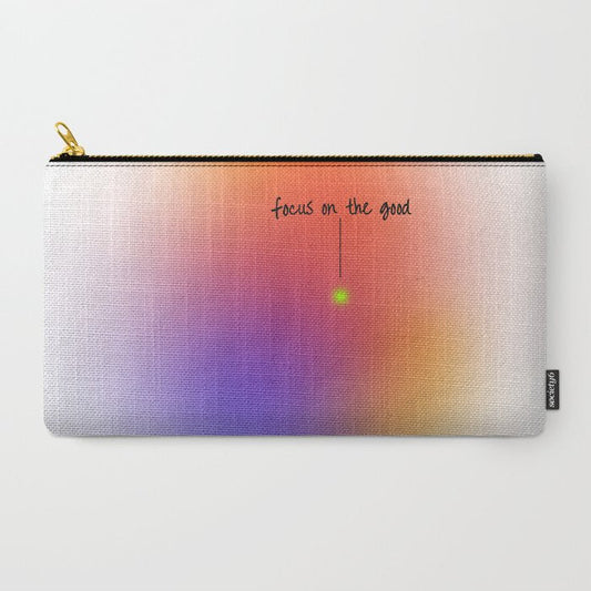 Focus On The Good: Aura-Gradient-Quote-Decor Carry All Pouch Gallery Image 2