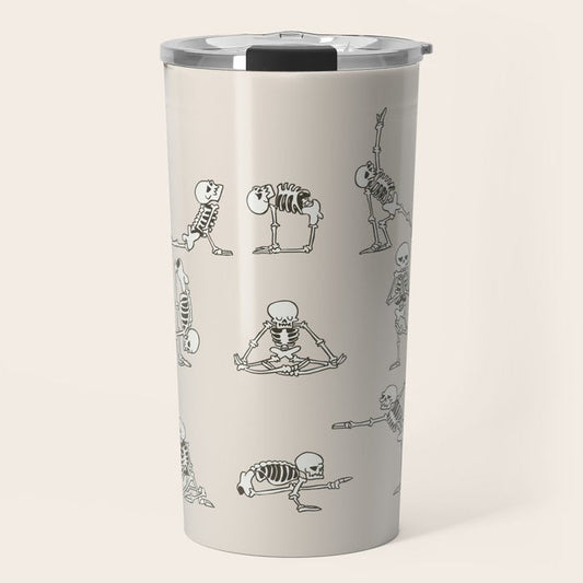 Skeleton Yoga Travel Mug Gallery Image 1