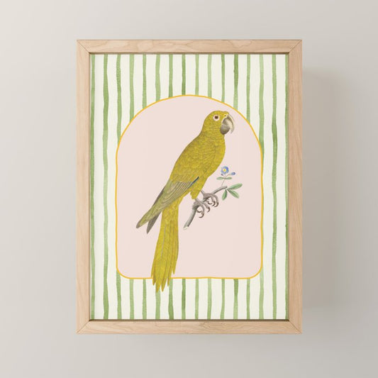 Yellow Parrot Mini Art Print Gallery Image 1