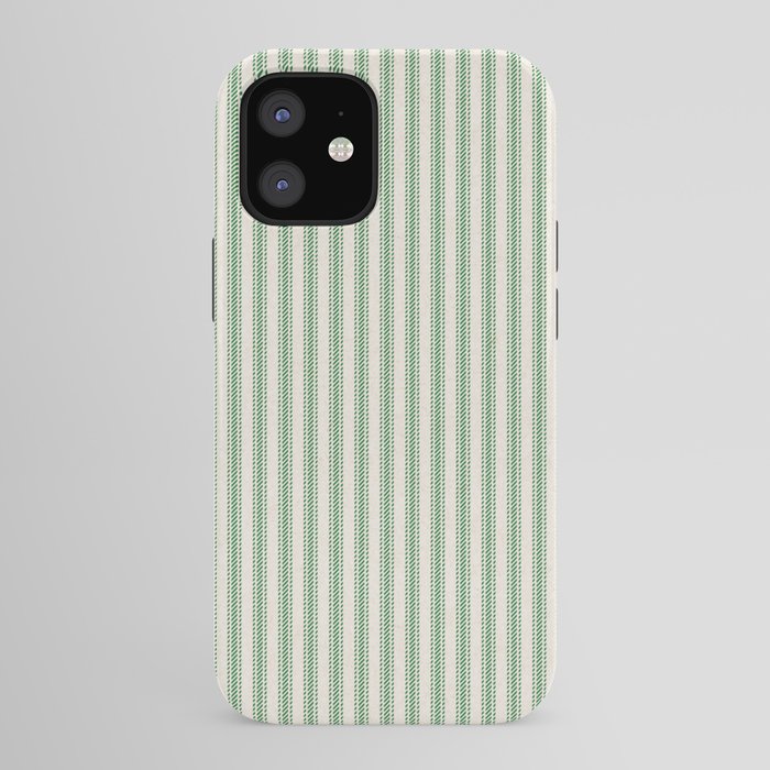 French Green Ticker Stripe iPhone Case Gallery Image 41