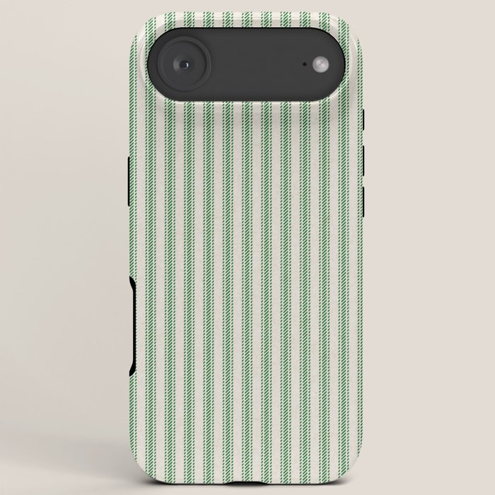 French Green Ticker Stripe iPhone Case Gallery Image 6