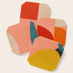 geometry shape mid century organic blush curry teal Coaster Gallery Image 1