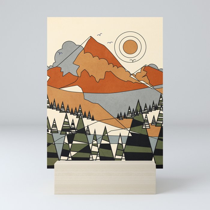 Wild Abstract Landscape 3 Mini Art Print Gallery Image 5