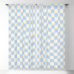 Check - Baby Blue Twist â Checkerboard Print Window Curtain Gallery Image 1