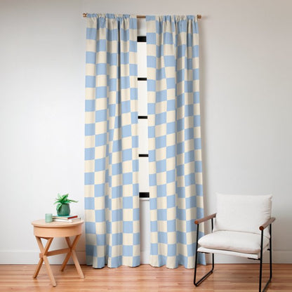 Check - Baby Blue Twist â Checkerboard Print Window Curtain Gallery Image 8