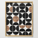 Mid-Century Modern Pattern No.1 - Concrete and Wood Serving Tray Gallery Image 1
