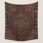 Boho Chic Dark I // 17th Century Colorful Medallion Red Blue Green Brown Ornate Accent Rug Pattern Wall Tapestry Gallery Image 1