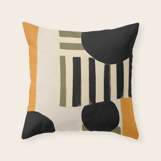 Stripes and Shapes I Throw Pillow Gallery Image 1