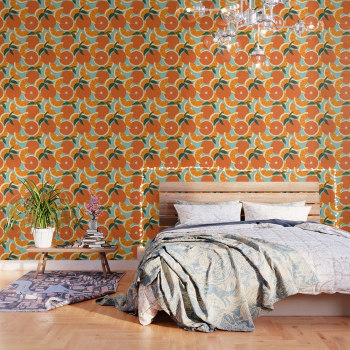Orange Harvest - Blue Wallpaper Gallery Image 1