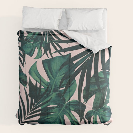 Tropical Jungle Leaves Pattern #5 #tropical #decor #art #society6 Comforter Gallery Image 2