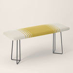 Marigold Yellow and Creme Lines Bench Gallery Image 1