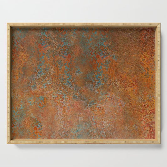 Vintage Rust Copper Serving Tray Gallery Image 1