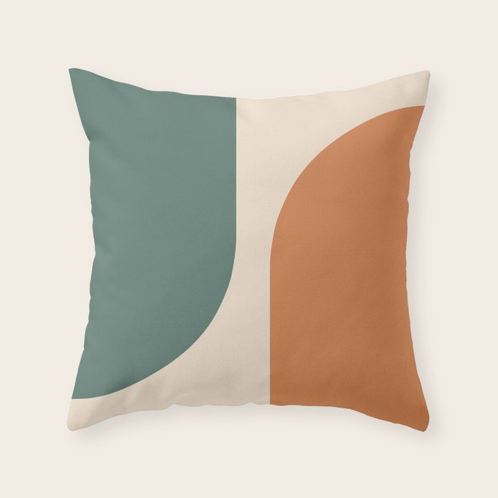 Modern Minimal Arch Abstract LXXXIX Throw Pillow Gallery Image 1