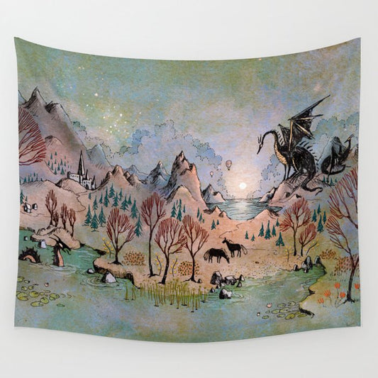 Dragon Hills Wall Tapestry Gallery Image 2