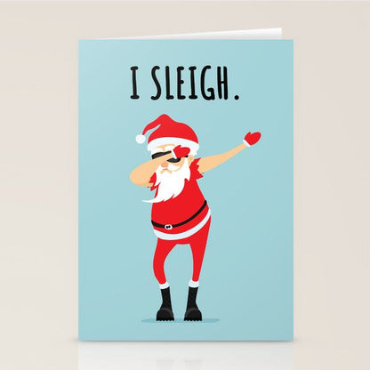 Dabbing Santa I Sleigh Stationery Card Gallery Image 1