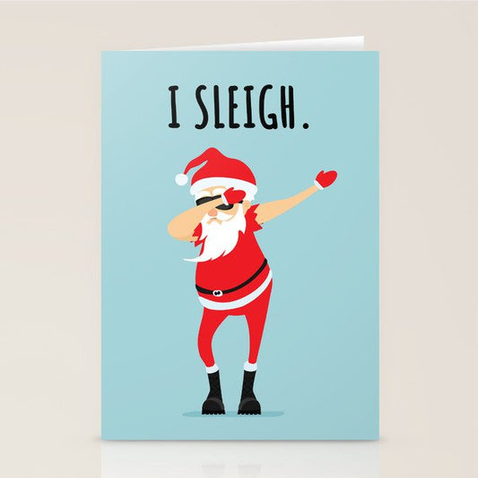Dabbing Santa I Sleigh Stationery Card Gallery Image 1