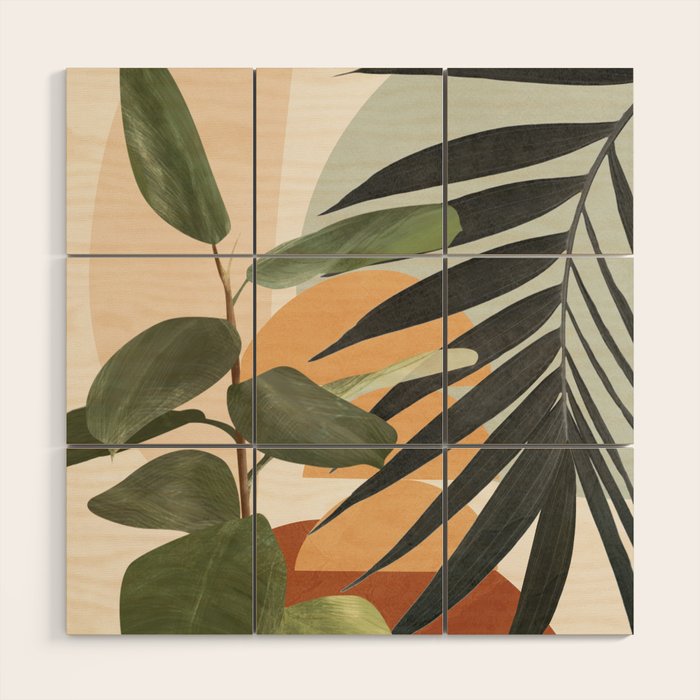 Sunset Flora 03 Wood Wall Art Gallery Image 3