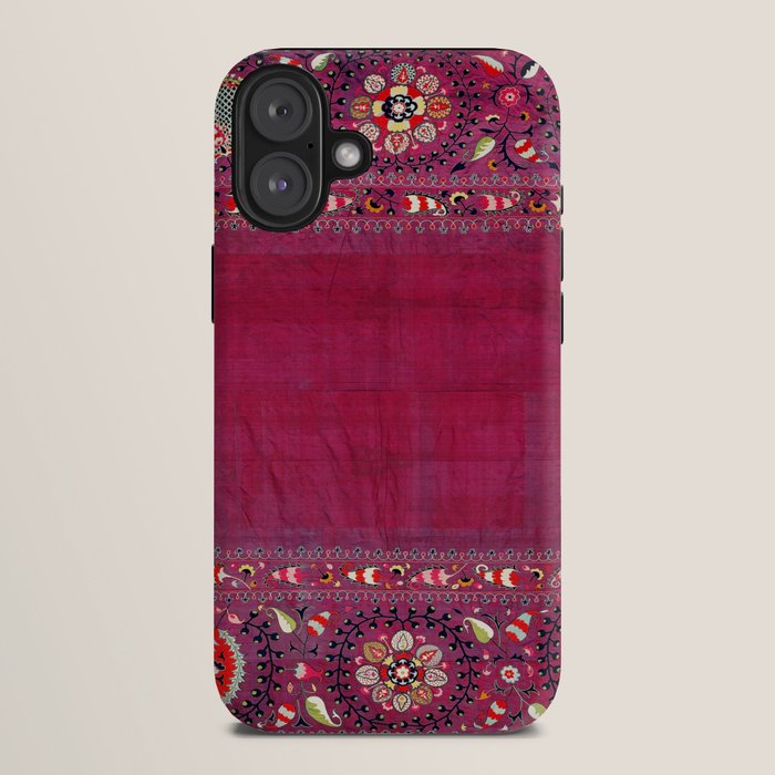 Shakhrisyabz Southwest Uzbekistan Suzani Embroidery Print iPhone Case Gallery Image 10